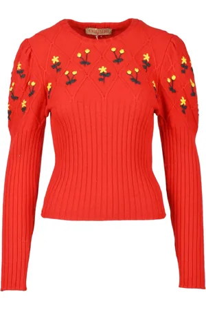 CORMIO Damen, Strickwaren, Rot, LGröße: