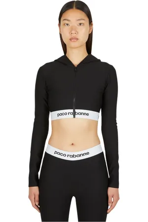 Paco rabanne Damen, Sweatshirts & Hoodies, Schwarzk, SGröße: