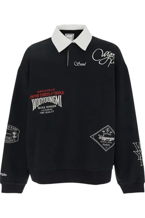 WOOYOUNGMI Herren, Sweatshirts & Hoodies, Schwarzk, SGröße: