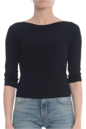 Roberto Collina Damen, Oberteile, Schwarzk, MGröße: