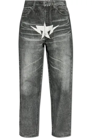 A Bathing Ape Herren, Jeans, Grau, MGröße: