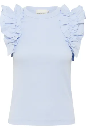 Karen by Simonsen Damen, Oberteile, Blau, SGröße:
