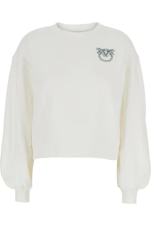 Pinko Damen, Sweatshirts & Hoodies, Weiß, SGröße: