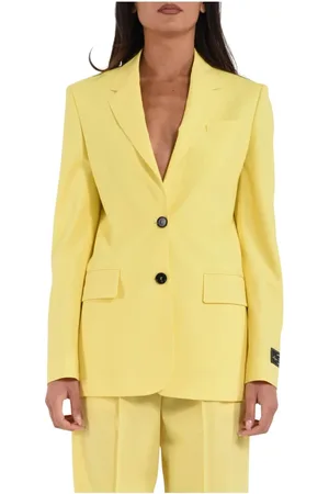 Msgm Damen, Jacken, Gelb, XSGröße: