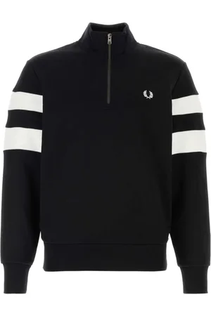 Fred Perry Herren, Sweatshirts & Hoodies, Schwarzk, SGröße: