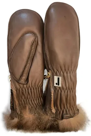 Restelli Guanti Damen, Accessories, Braun, 7 INGröße:
