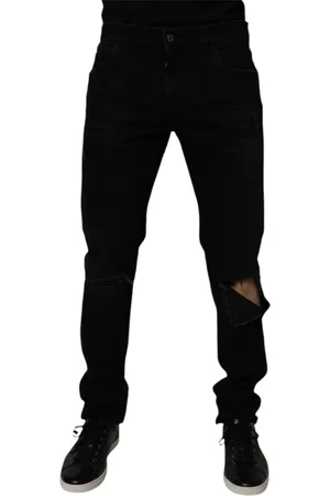 Dolce & Gabbana Herren, Jeans, Schwarzk, XLGröße: