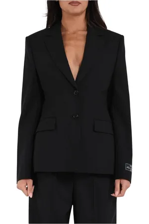 Msgm Damen, Jacken, Schwarzk, XSGröße: