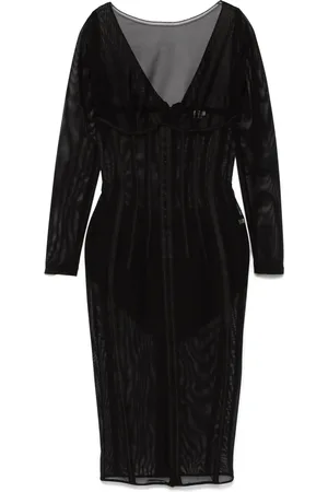 Elisabetta Franchi Damen, Kleider, Schwarzk, MGröße: