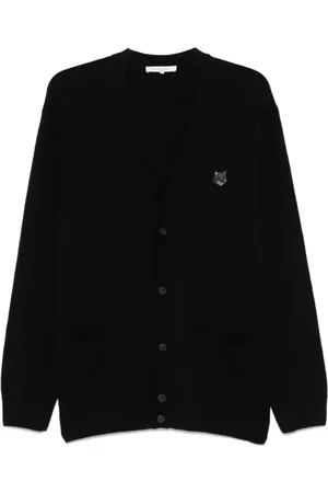 Maison Kitsuné Herren, Strickwaren, Schwarzk, XLGröße: