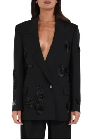 Msgm Damen, Jacken, Schwarzk, XSGröße: