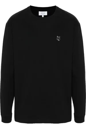 Maison Kitsuné Herren, Oberteile, Schwarzk, LGröße: