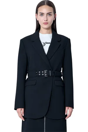 Ganni Damen, Jacken, Schwarzk, 2XSGröße: