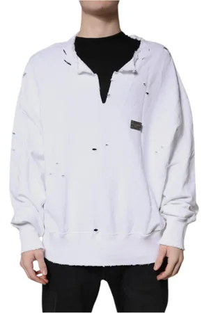 Dolce & Gabbana Herren, Sweatshirts & Hoodies, Weiß, LGröße: