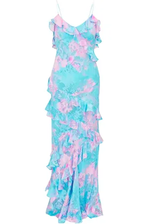 LOVESHACKFANCY Damen, Kleider, Blau, LGröße: