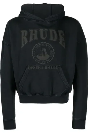 Rhude Herren, Sweatshirts & Hoodies, Schwarzk, LGröße: