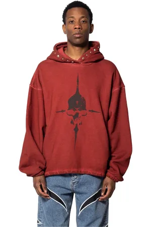 THUG CLUB Herren, Sweatshirts & Hoodies, Rot, LGröße: