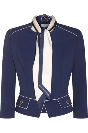 Elisabetta Franchi Damen, Jacken, Blau, SGröße: