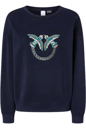 Pinko Damen, Sweatshirts & Hoodies, Blau, SGröße: