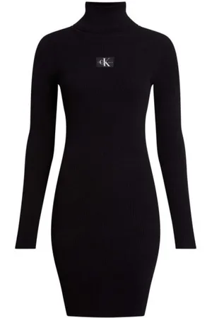 Calvin Klein Damen, Kleider, Schwarzk, MGröße: