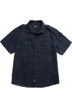 Blauer Herren, Shirts, Blau, LGröße: