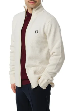 Fred Perry Herren, Strickwaren, Weiß, XLGröße: