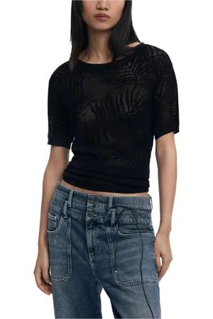 Desigual Damen, Oberteile, Schwarzk, XLGröße: