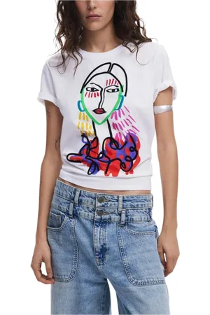 Desigual Damen, Oberteile, Weiß, MGröße: