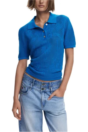 Desigual Damen, Oberteile, Blau, LGröße: