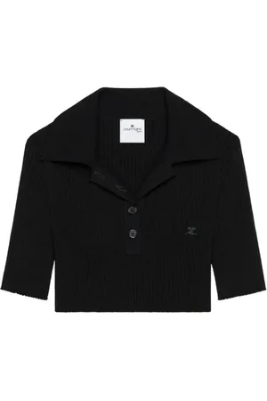 Courrèges Damen, Oberteile, Schwarzk, LGröße: