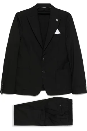 D.A. Daniele Alessandrini Herren, Anzüge, Schwarzk, 2XLGröße: