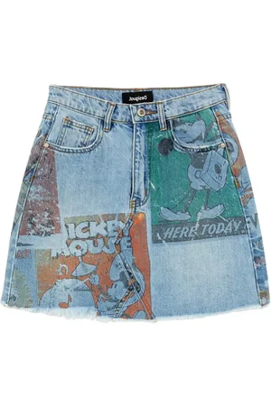 Desigual Damen, Röcke, Blau, 2XLGröße: