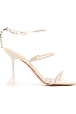 Amina Muaddi Damen, Schuhe, Weiß, 36 1/2 EUGröße: