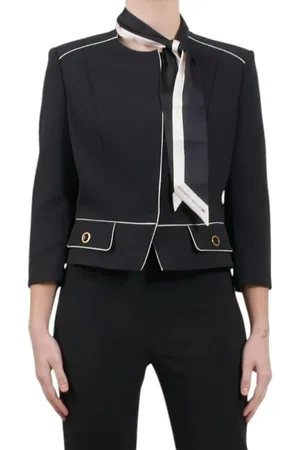 Elisabetta Franchi Damen, Jacken, Schwarzk, 2XLGröße: