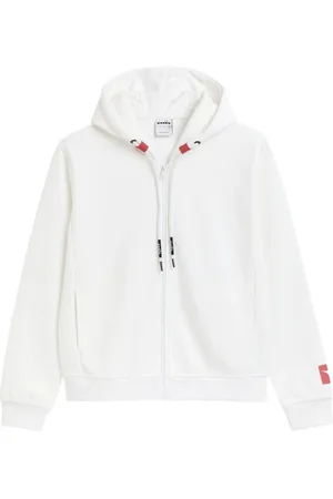 Diadora Damen, Sweatshirts & Hoodies, Weiß, XLGröße: