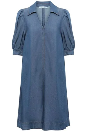 INWEAR Damen, Kleider, Blau, MGröße: