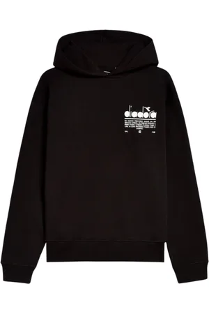Diadora Damen, Sweatshirts & Hoodies, Schwarzk, MGröße: