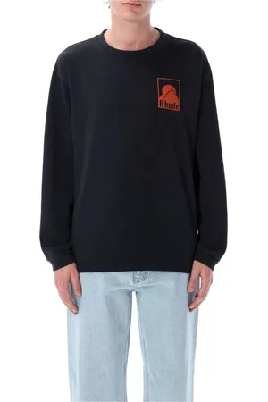 Rhude Herren, Sweatshirts & Hoodies, Schwarzk, LGröße: