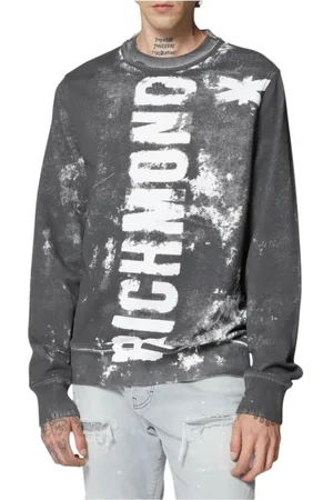 John Richmond Herren, Sweatshirts & Hoodies, Grau, MGröße: