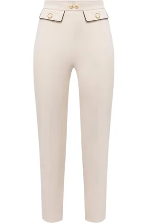 Elisabetta Franchi Damen, Hosen, Weiß, LGröße: