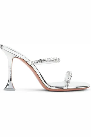 Amina Muaddi Damen, Schuhe, Grau, 37 EUGröße: