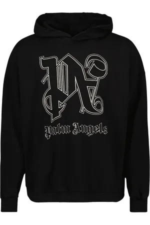 Palm Angels Herren, Sweatshirts & Hoodies, Schwarzk, SGröße: