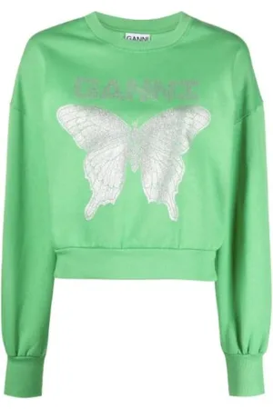Ganni Damen, Sweatshirts & Hoodies, Grün, XSGröße: