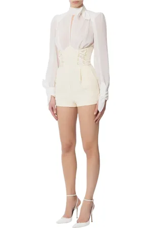 Elisabetta Franchi Damen, Jumpsuits & Playsuits, Weiß, LGröße:
