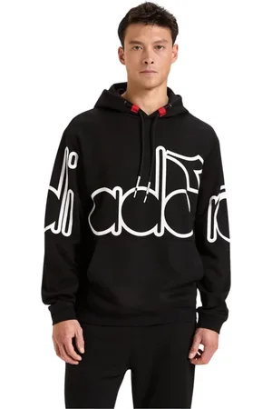 Diadora Herren, Sweatshirts & Hoodies, Schwarzk, MGröße: