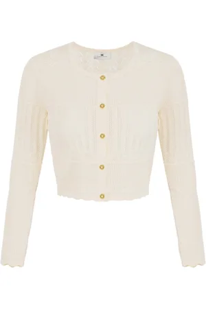 Elisabetta Franchi Damen, Strickwaren, Weiß, XLGröße: