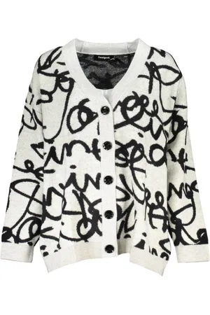Desigual Damen, Strickwaren, Weiß, MGröße: