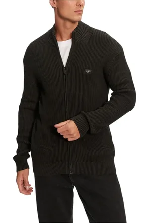 Calvin Klein Herren, Strickwaren, Schwarzk, LGröße: