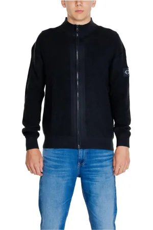 Calvin Klein Herren, Strickwaren, Schwarzk, SGröße: