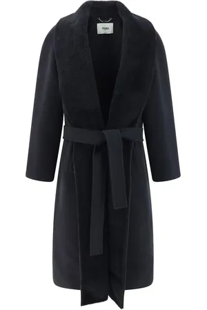 Fendi Damen, Mäntel, Schwarzk, SGröße: